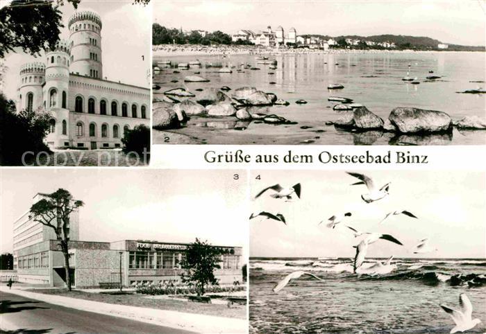 Binz Ruegen Jagdschloss Granitz Bucht FDGB Erholungsheime Moewen