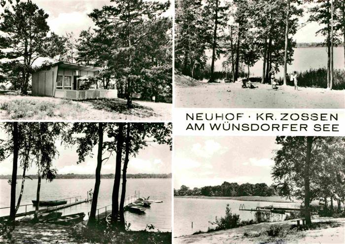 Neuhof Zossen Badestrand am Wuensdorfer See Bootssteg Bungalow