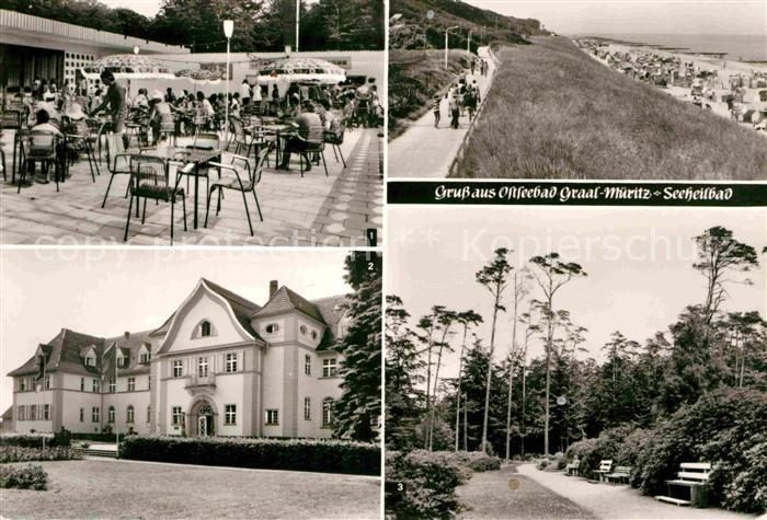 Graal-Mueritz Ostseebad Cafe Eis Terrasse Broiler Gaststaette Sanatorium Richard