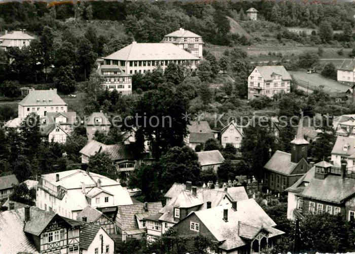 Schwarzburg Thueringer Wald Teilansicht Handabzug
