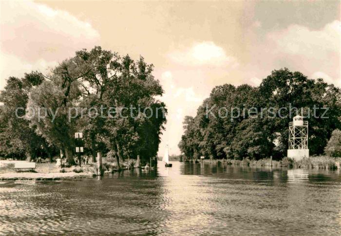 Ueckermuende Mecklenburg Vorpommern Hafeneinfahrt