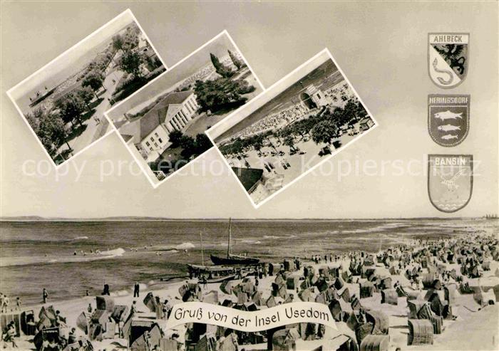 Insel Usedom Wappen Ahlbeck Heringsdorf Bansin Strand