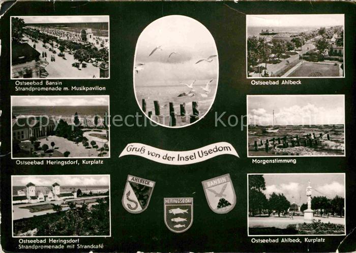 Insel Usedom Bansin Strand Promende Musikpavillon Heringsdorf Kurplatz Strandcaf