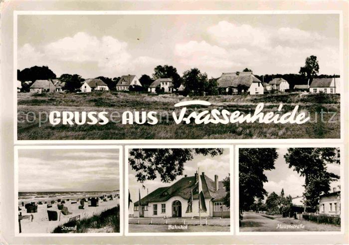 Trassenheide Usedom Ortsansicht Strand Bahnhof Hauptstrasse