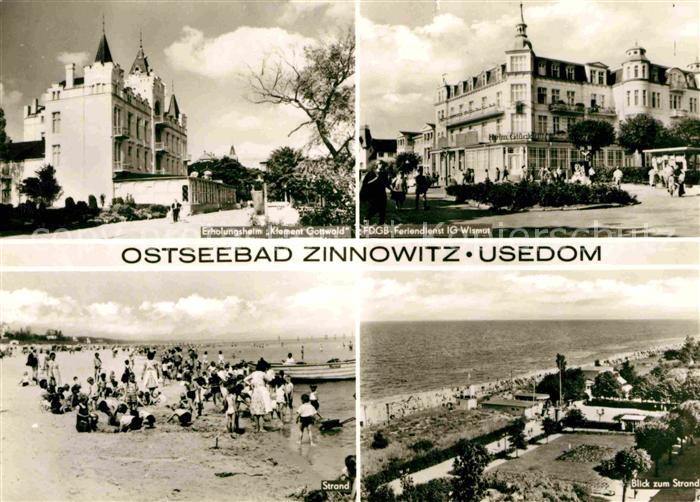 Zinnowitz Ostseebad Erholungsheim Klement Gottwald FDGB Feriendienst IG Wismut S