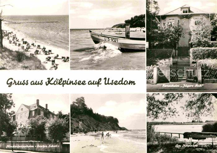 Koelpinsee Usedom Strand Fischkutter Ferienheim Jaegers Ruh Kinderferienheim Sop