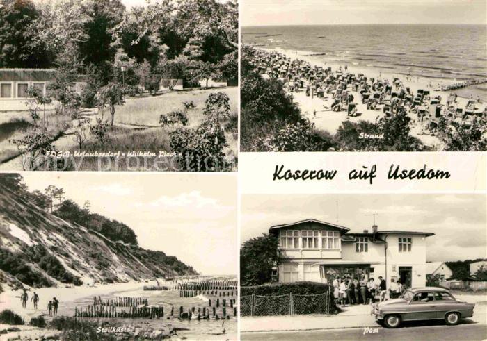 Koserow Ostseebad Usedom FDGB Urlauberdorf Willhelm Pieck Strand Post Steilkuest
