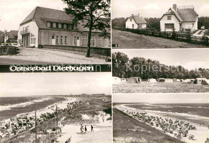 Dierhagen Ostseebad FDGB Heim Ernst Moritz Arndt Urlauberdorf Zeltplatz Strand
