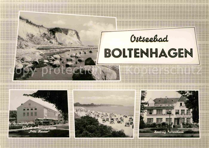 Boltenhagen Ostseebad Strand Steilkueste FDGB Erholungsheim Fritz Reuter Zentrag