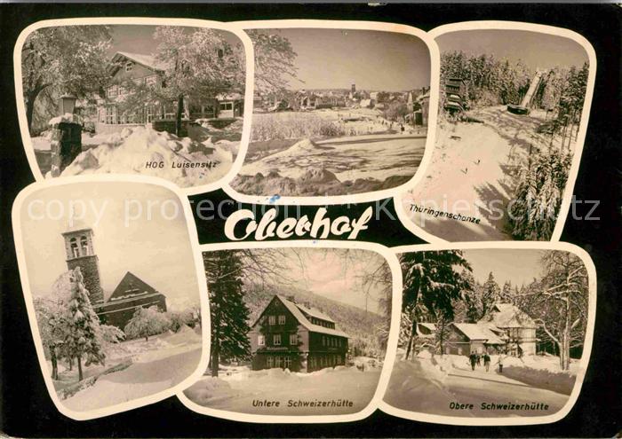 Oberhof Thueringen HOG Luisensitz Thueringenschanze Schweizerhuette Winterpanora
