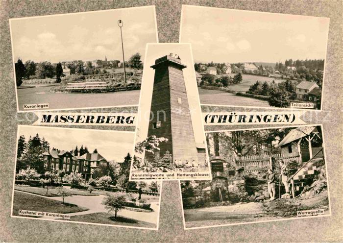 Masserberg Kuranlagen Teilansicht Werraquelle Kurhotel Rennsteigwarte Hartungskl