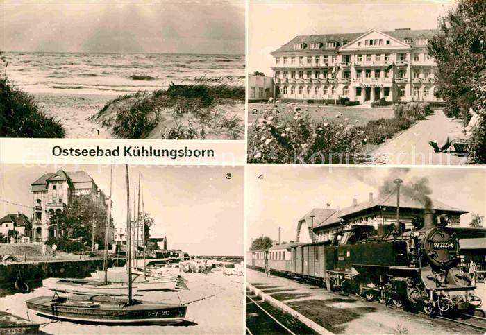 Kuehlungsborn Ostseebad Strand FDGB Erholungsheime Molli Dampflokomotive Bahnhof