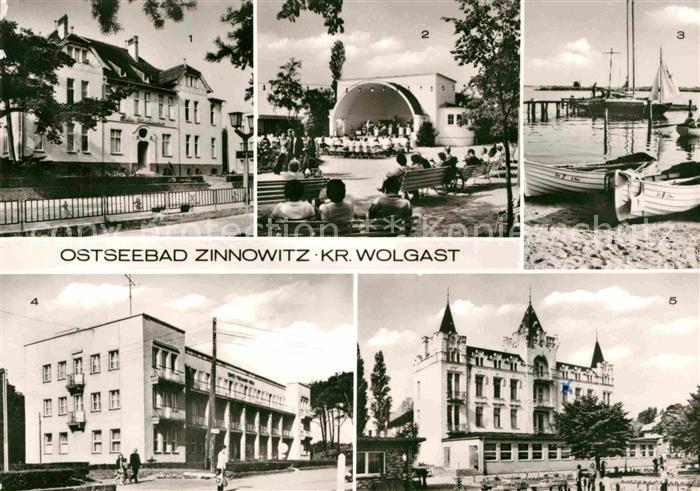 Zinnowitz Ostseebad Heim Stachanow Konzertpavillon Achterwasser Thaelmann Heim K