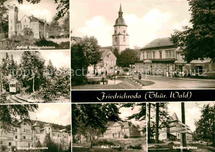 Friedrichroda Schloss Reinhardsbrunn waldbahn Kirche Buechig Promenade Parkhotel