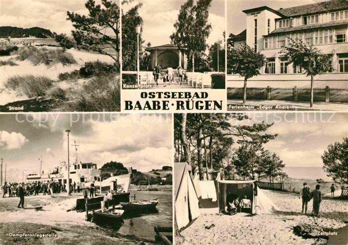 Baabe Ostseebad Ruegen Strand Konzertplatz Ferienheim Edgar Andre Dampferanleges