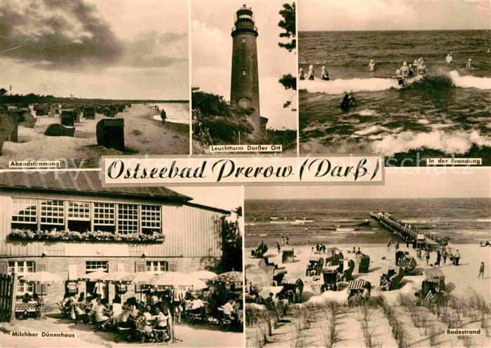 Prerow Ostseebad Abendstimmung Leuchtturm Darsser Ort Brandung Milchbar Badestra