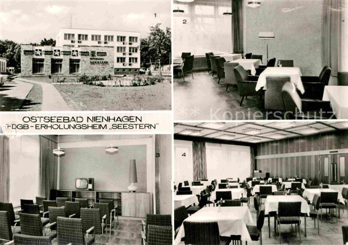 Nienhagen Ostseebad FDGB Erholungsheim Seestern Klubraum Fernsehraum Speisesaal