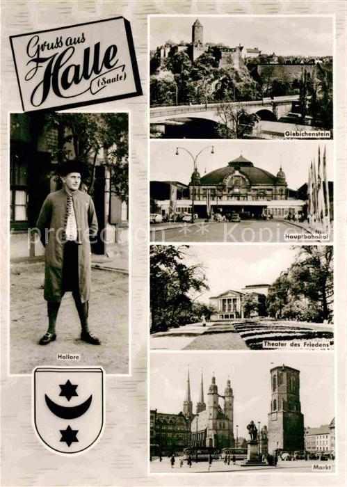 Halle Saale Hallore Giebichenstein Hauptbahnhof Theater des Friedens Markt