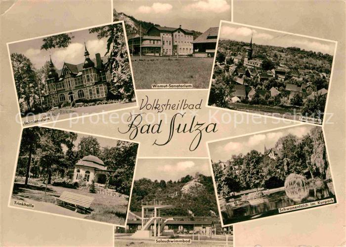 Bad Sulza Inhalatorium Wismut Sanatorium Teilansicht Trinkhalle Soleschwimmbad S