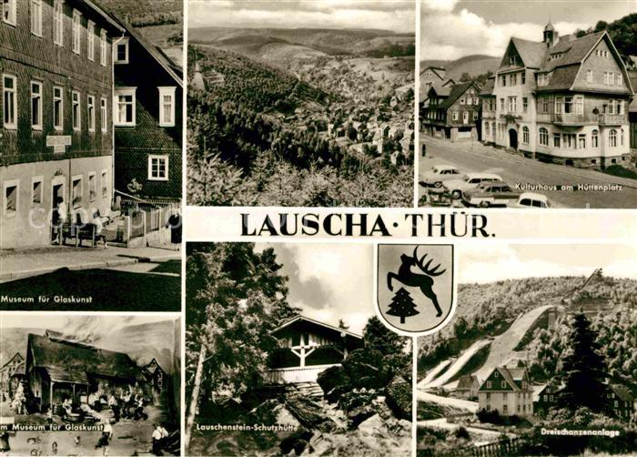 Lauscha Museum fuer Glaskunst Kulturhaus Huettenplatz Lauschenstein Schutzhaus D