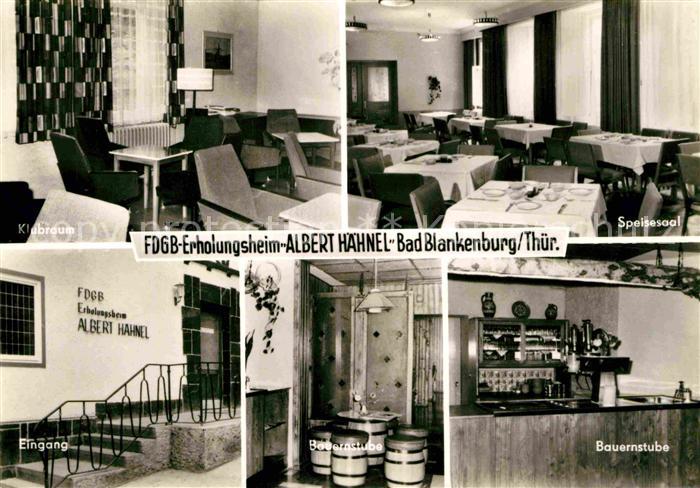 Bad Blankenburg FDGB Erholungsheim Albert Haehnel Klubraum Speisesaal Eingang Ba