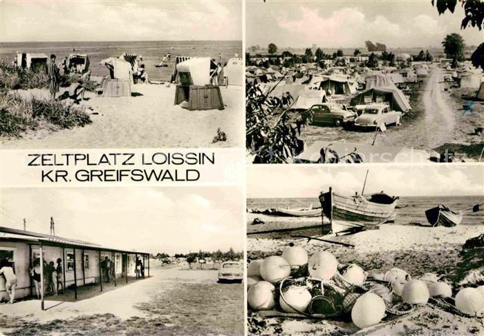Loissin Pommern Zeltplatz Teilansichten Strand