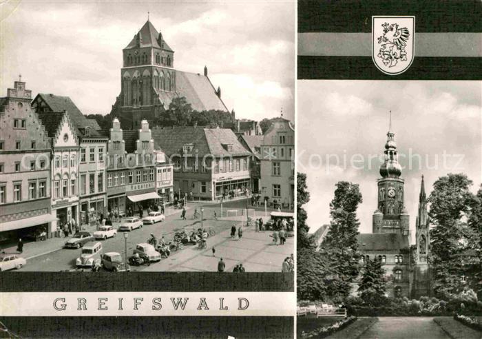 Greifswald Teilansicht Kirche