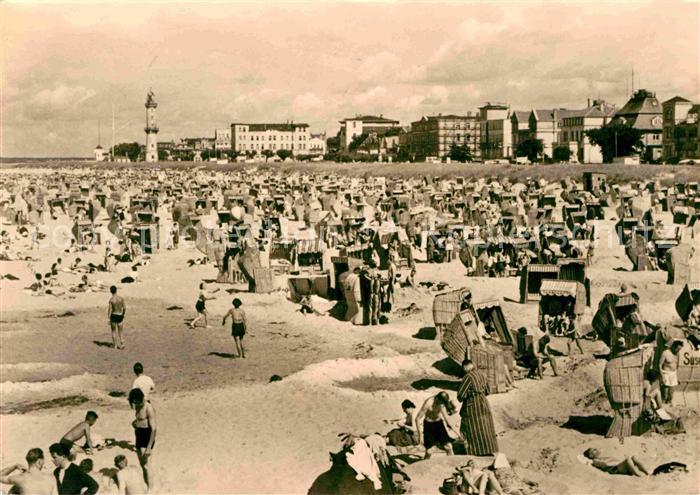 Warnemuende Ostseebad Leuchtturm Strandleben