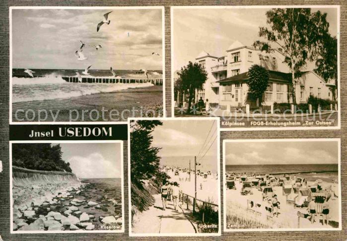 Insel Usedom Seebruecke Koelpinsee FDGB Erholungsheim Zur Ostsee Koserow ueckeri