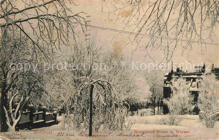 Montreal-la-Cluse Drummond Street im Winter
