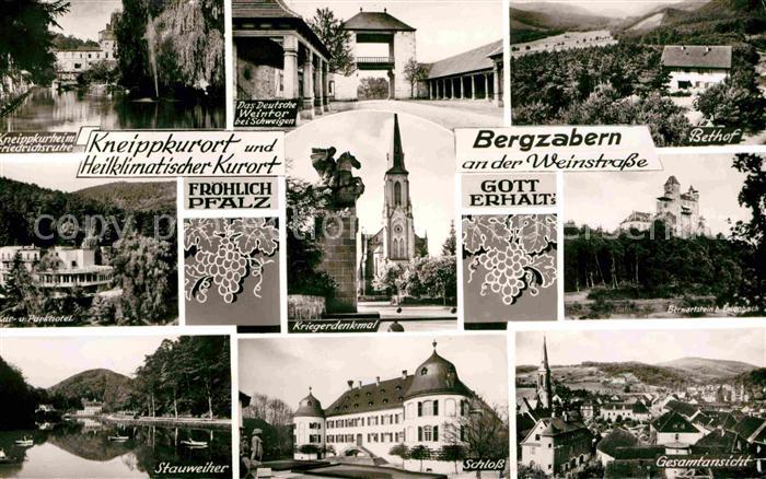 Bergzabern Bad Kneippkurheim Deutsches-Weintor Bethof Stauweiher Schloss