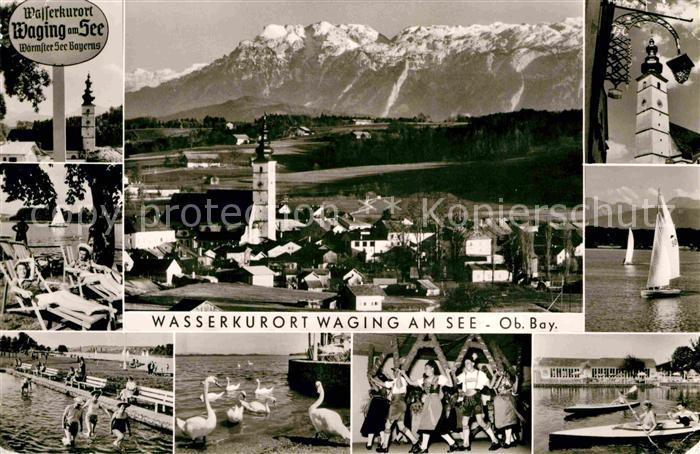 Waging See Wasserkurort Seepartie Tracht Volkstanz
