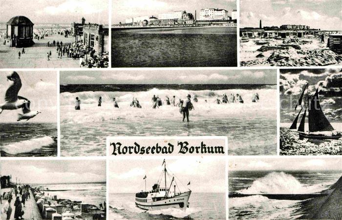BORKUM Nordseebad Niedersachsen Strand Promenade