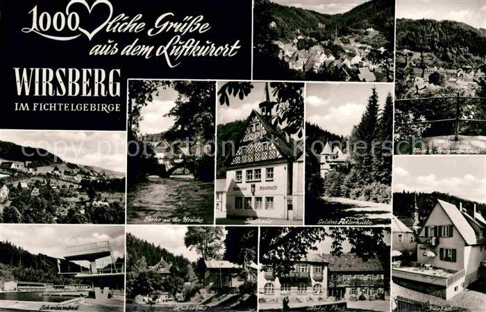 Wirsberg Kulmbach Bayern Brueckenpartie Hubertus Hotel-Post Goldne-Adlerhuette K