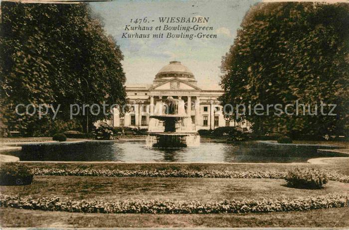 Wiesbaden Kurhaus mit Bowling Green