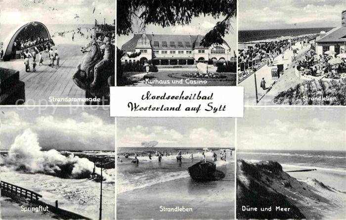 Westerland Sylt Kurhaus Casino Strandleben Promenad Konzertplatz