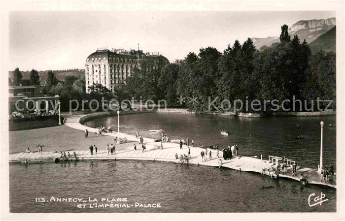 Annecy Haute-Savoie La Plage et L´Imperial-Palace