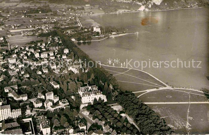 Annecy Haute-Savoie Fliegeraufnahme La Baie d`Albigny et la Plage