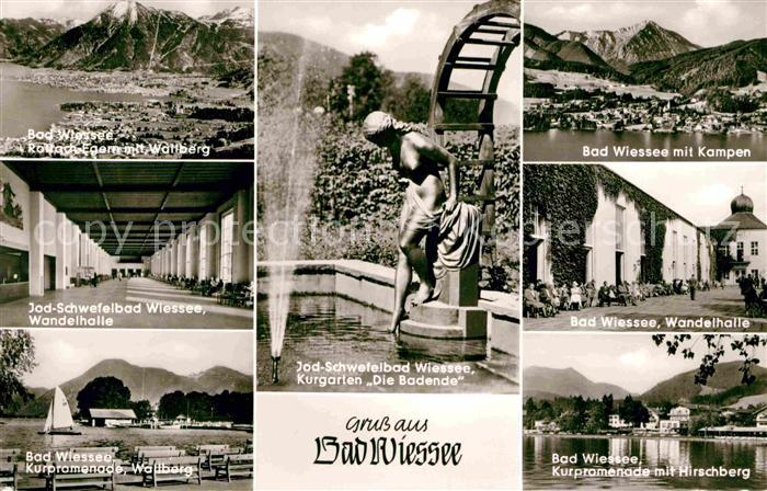 Bad Wiessee Fliegeraufnahme Rottach-Egern mit Wallberg Wandelhalle Kurgarten Kam