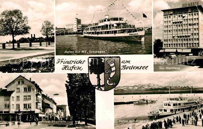 Friedrichshafen Bodensee Iba-Hochhaus Hafen Friedrichstrasse Seepromenade