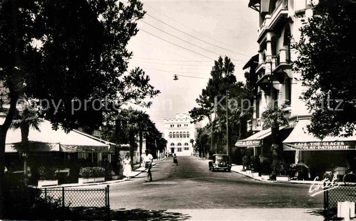Hendaye Pyrenees Atlantiques Rue du Rond-Point et le Casino