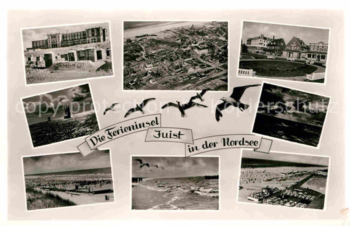 Juist Nordseebad Fliegeraufnahme Strand