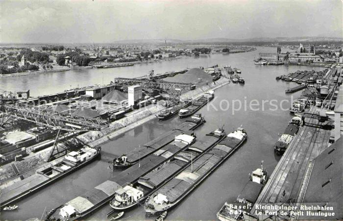 Huningue Fliegeraufnahme Rheinhafen