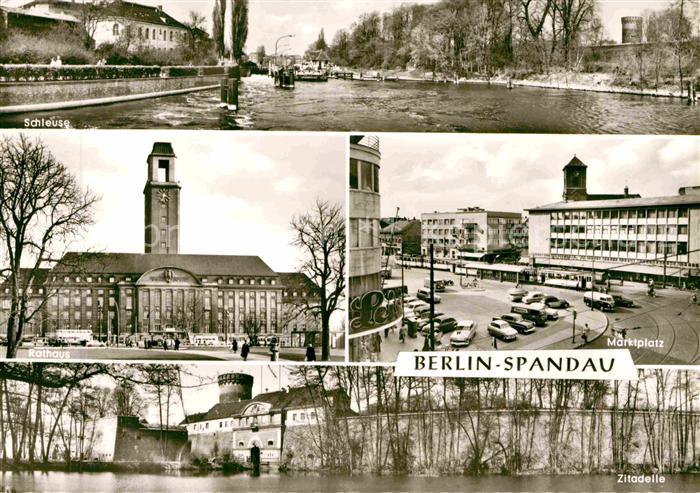 Spandau Schleuse Marktplatz Rathaus Zitadelle