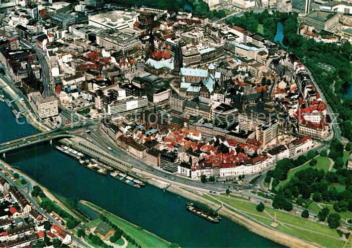 BREMEN CITY Fliegeraufnahme Weserpartie mit Stadtzentrum
