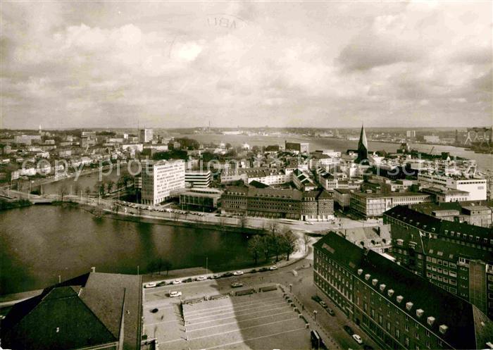 KIEL  CITY Blick vom Rathausturm auf Innenstadt und Foerde