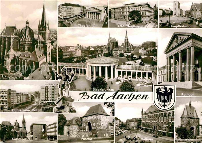 Bad Aachen Elisenbrunnen Theater Technische Hochschule Dom Hansemann-Platz Pontt