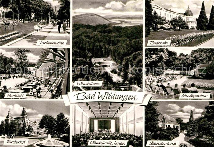 Bad Wildungen Badehotel Seerosenteich Wandelhalle Brunnenallee Fuerstenhof