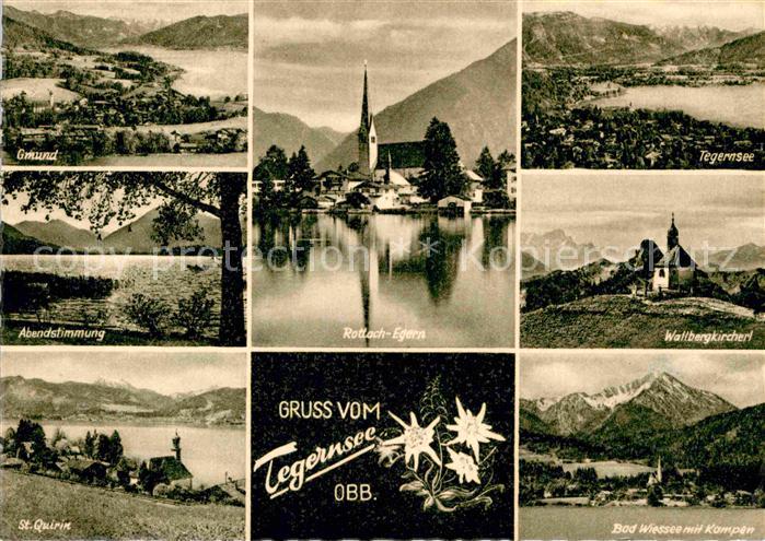 Rottach-Egern Tegernsee Wallbergkircherl St. Quirin Bad-Wiessee Gmund