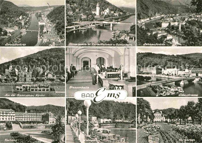 Bad Ems Lahnpartie Roemerquelle Kurmittelhaus Quellenturm Kurhaus
